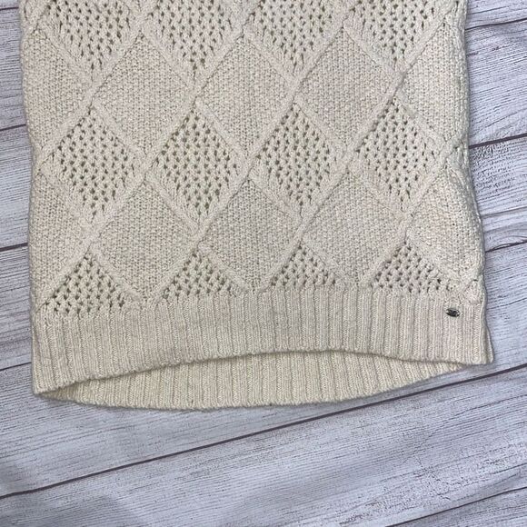 American eagle open knit scoopneck sweater off white sz S women - Picture 9 of 11